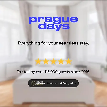 Days - Bright With Balcony, Netflix&70mbs Wifi In Smíchov Praga
