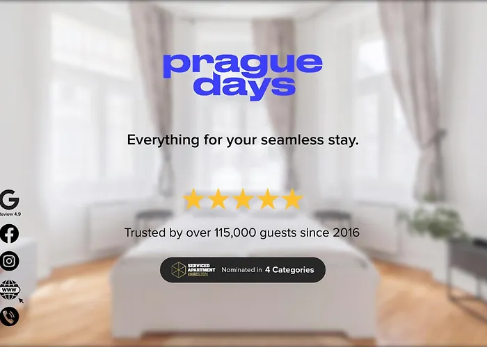 Days - Bright With Balcony, Netflix&70mbs Wifi In Smíchov Praga